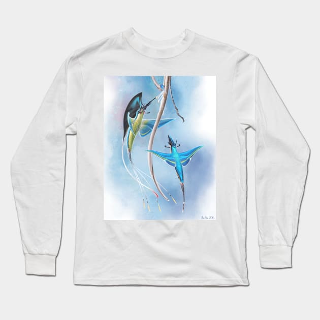 Skydrops Long Sleeve T-Shirt by AlexRiesArt